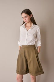 Camicia classica in cotone elasticizzato