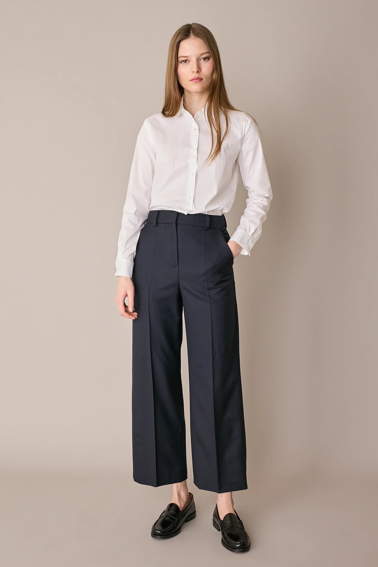 Pleated Wool Trousers