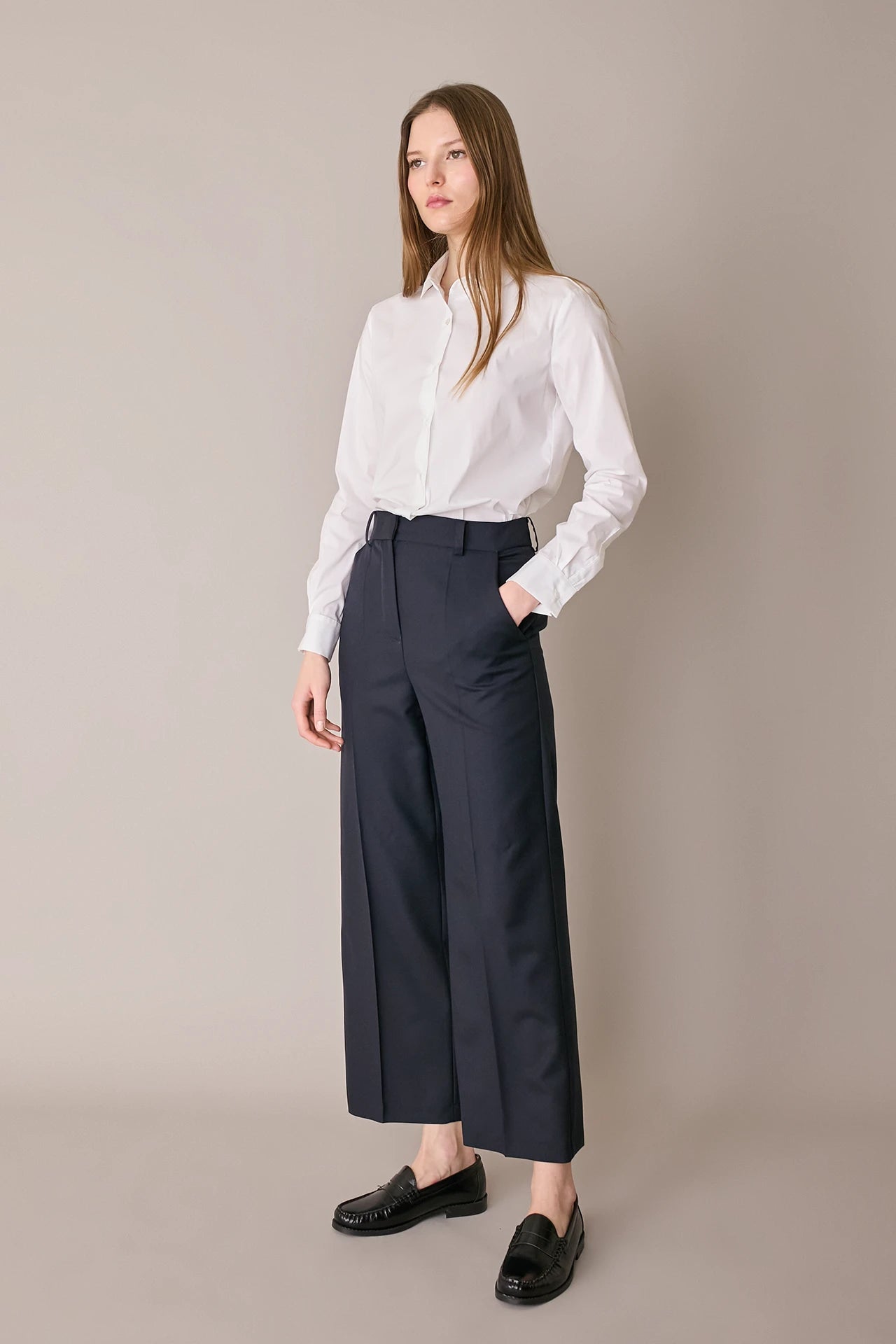 Pleated Wool Trousers