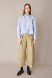 Camicia boxy con colletto volant