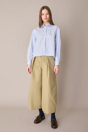 Camicia boxy con colletto volant