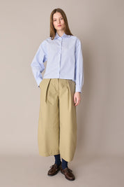 Camicia boxy con colletto volant
