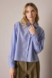 Camicia boxy con colletto volant