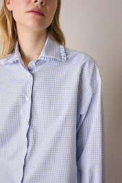 Camicia boxy con colletto volant