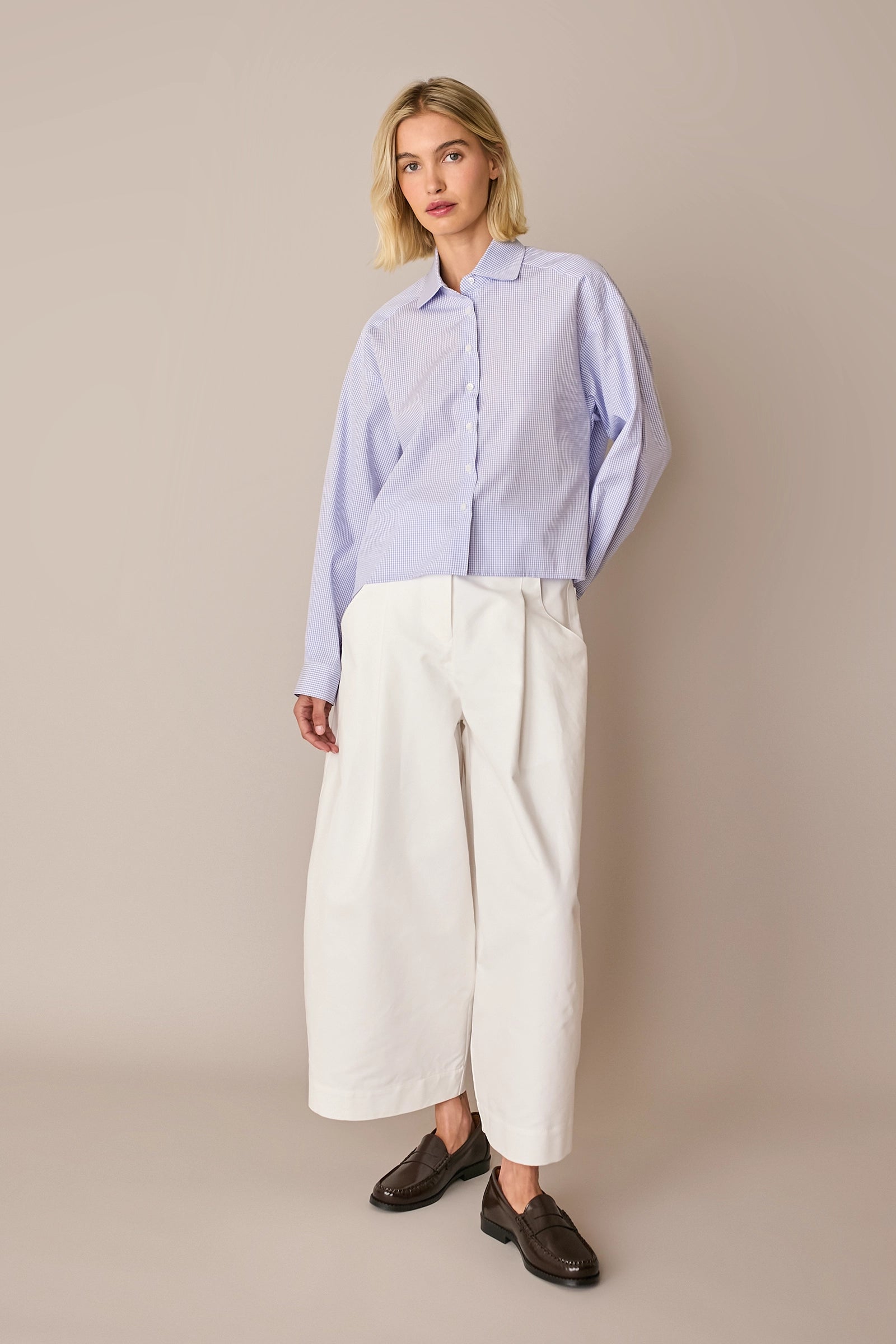 Camicia boxy in cotone
