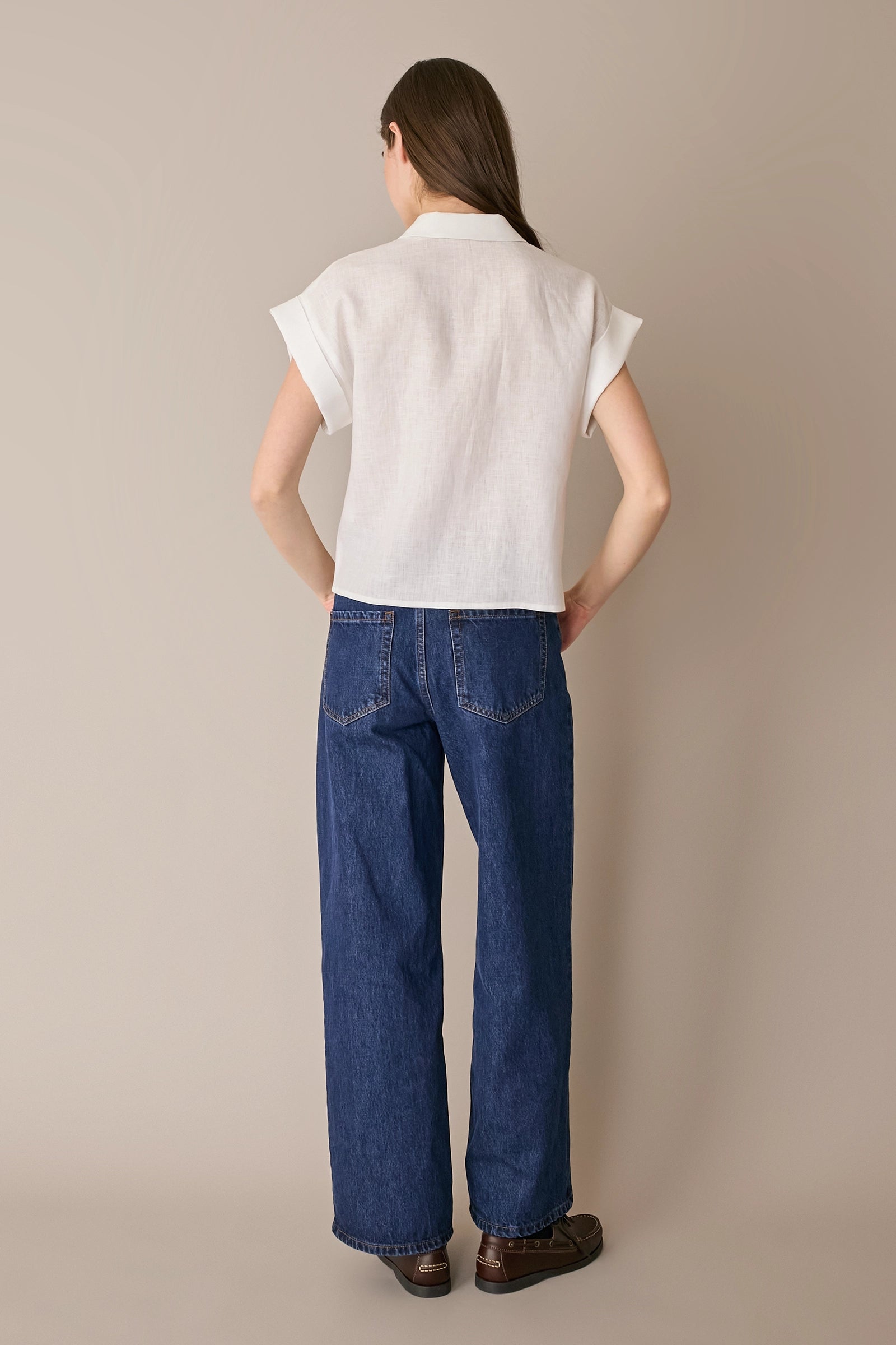 Camicia in lino con taschino