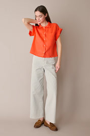 Camicia in lino con taschino