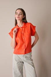 Camicia in lino con taschino