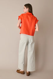 Camicia in lino con taschino