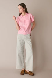 Camicia in lino con taschino