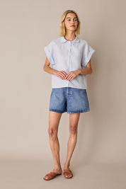Camicia in lino con taschino
