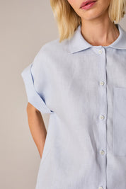 Camicia in lino con taschino