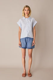 Camicia in lino con taschino
