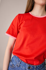 Contrast trim T-shirt