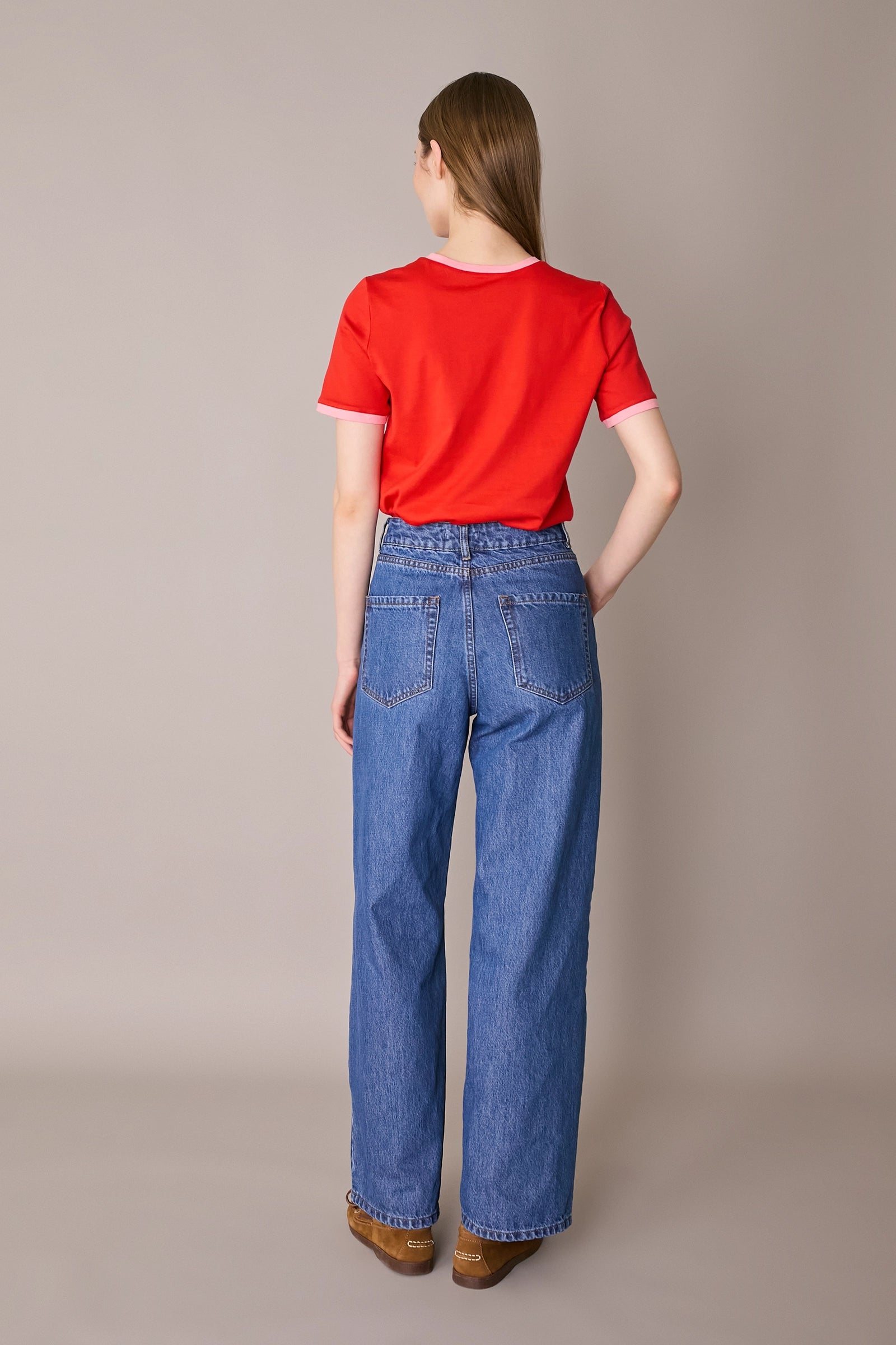 Contrast trim T-shirt