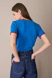 Contrast trim T-shirt