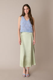 Top in tulle e seta