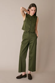 Stretch cotton vest 