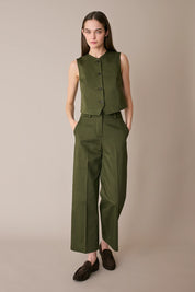 Stretch cotton vest 