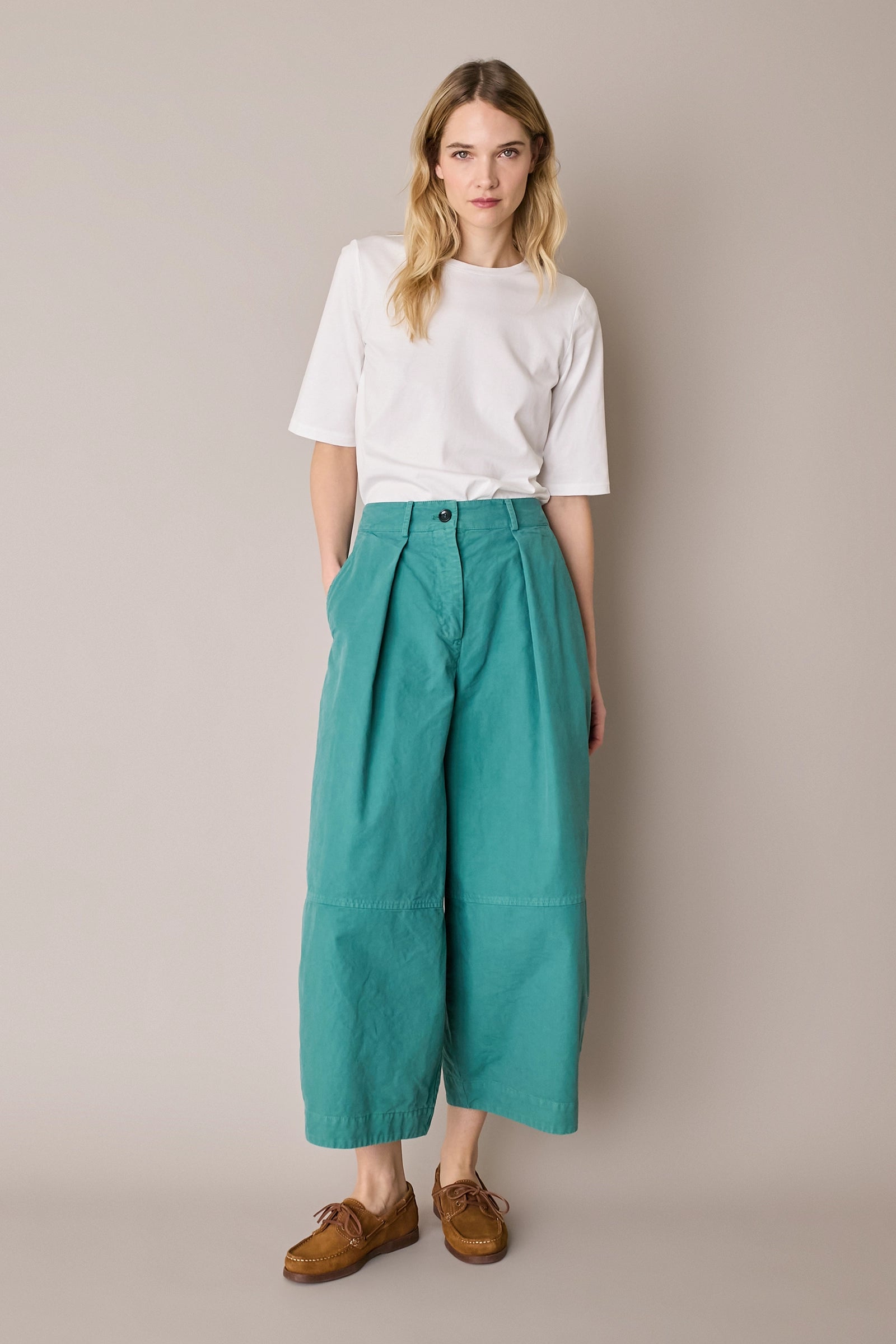 Cotton half-sleeve T-shirt