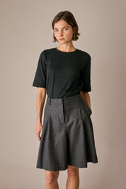 Cotton half-sleeve T-shirt