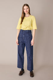 Cotton half-sleeve T-shirt