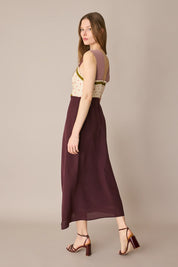 Long dress with floral top