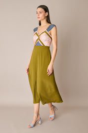 Long dress with floral top