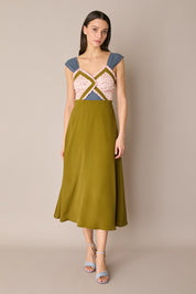 Long dress with floral top