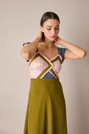 Long dress with floral top