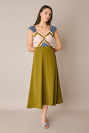 Long dress with floral top