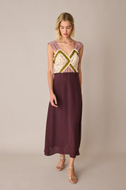 Long dress with floral top