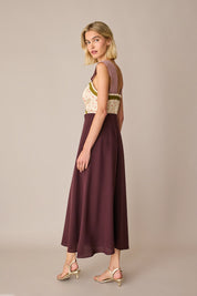 Long dress with floral top