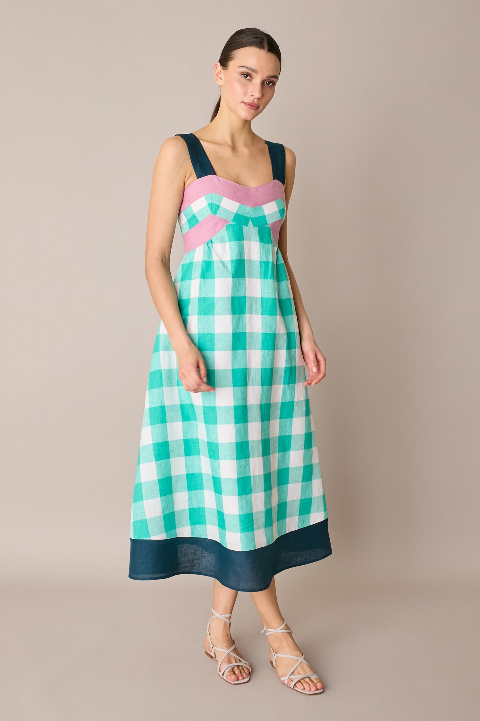 Multicolour linen dress