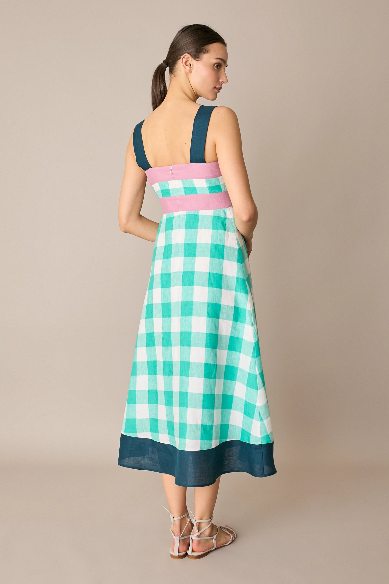 Multicolour linen dress