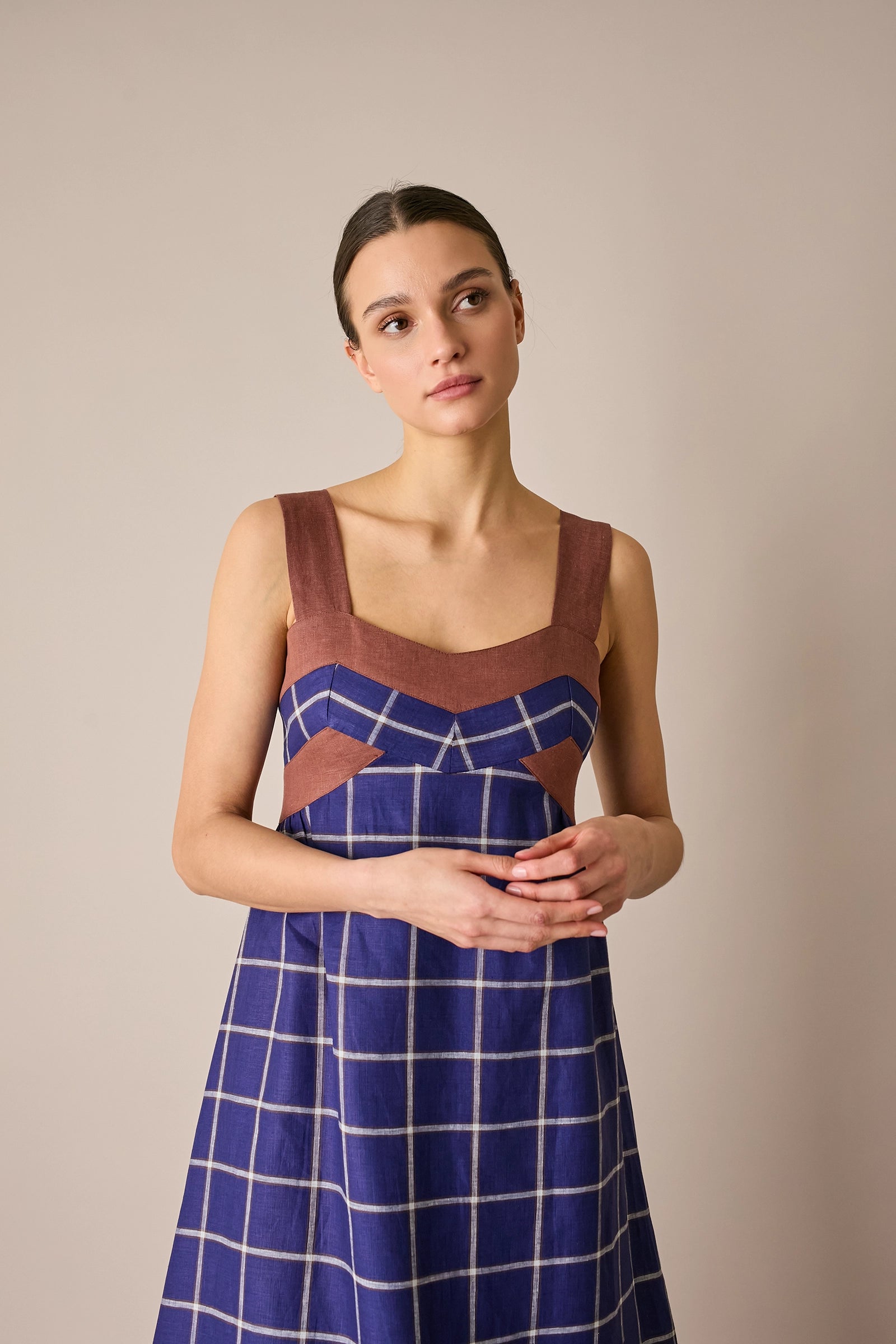 Multicolour linen dress