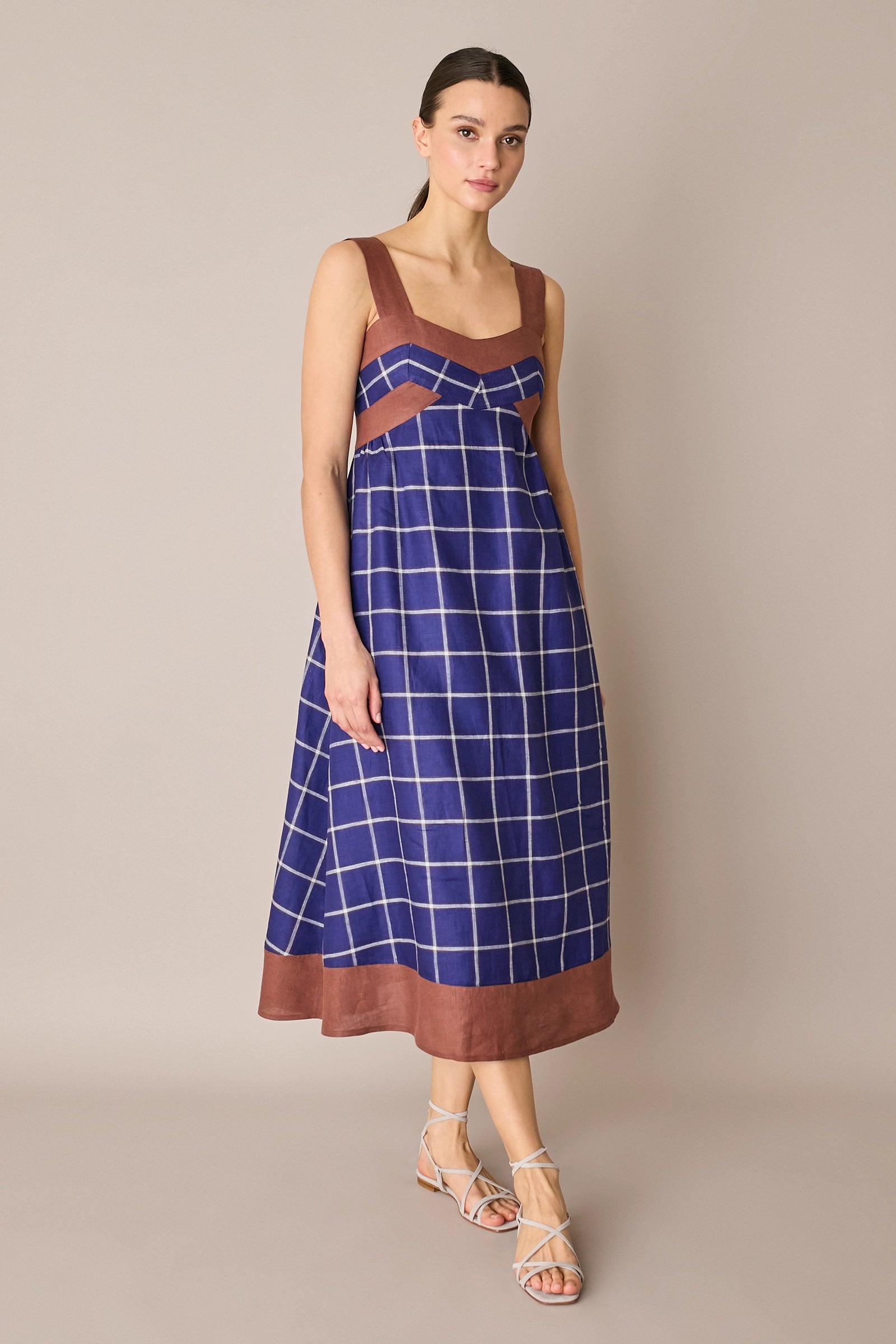 Multicolour linen dress