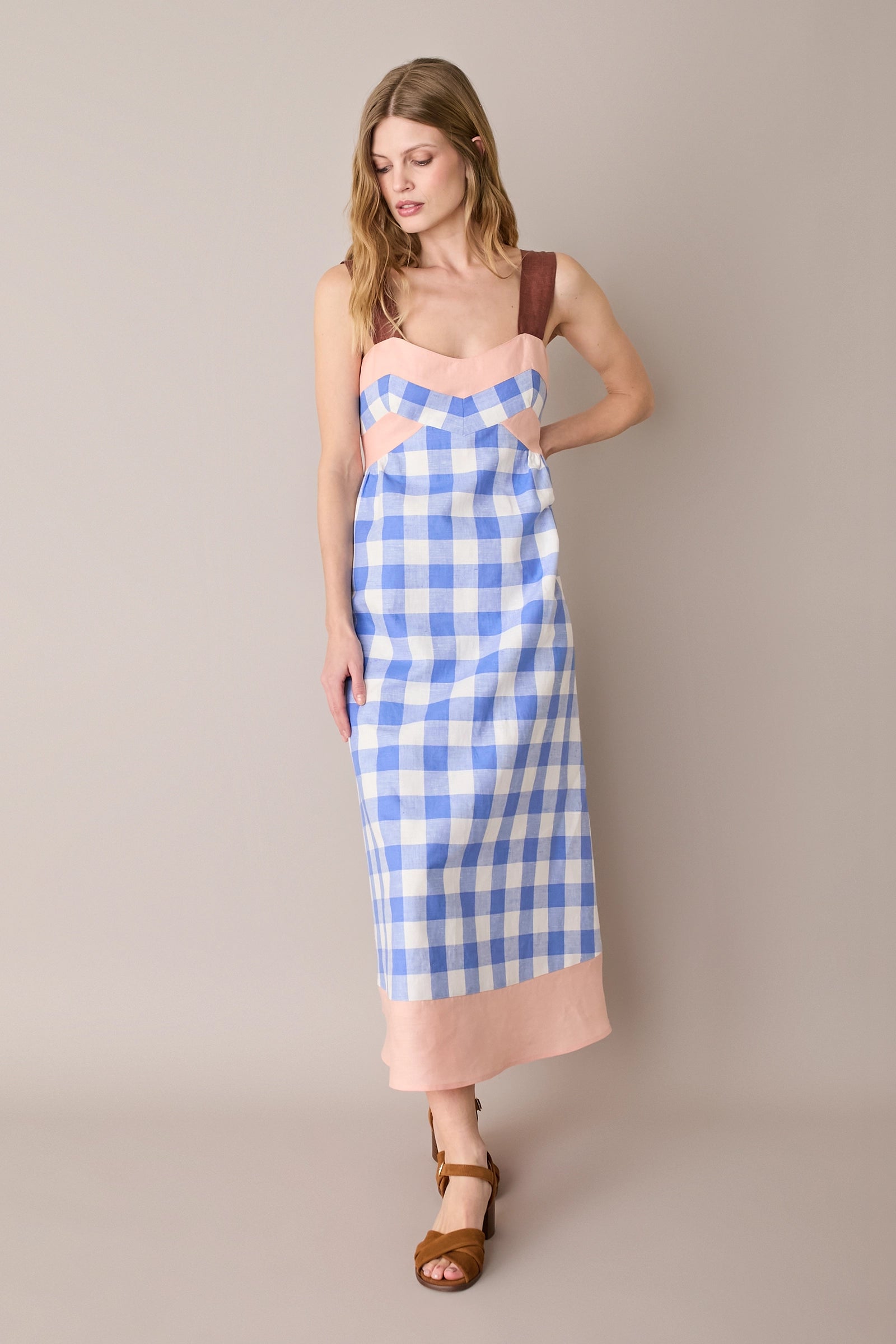 Multicolour linen dress