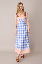 Multicolour linen dress