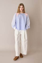 Pantaloni in cotone con pinces