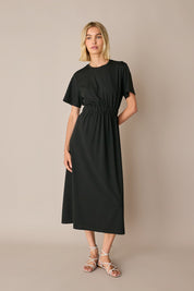 T-shirt dress with back cut-out