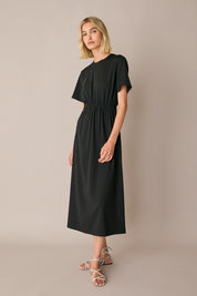T-shirt dress with back cut-out