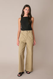 Pantaloni in cotone a gamba dritta