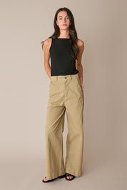 Pantaloni in cotone a gamba dritta