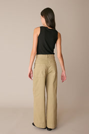 Pantaloni in cotone a gamba dritta