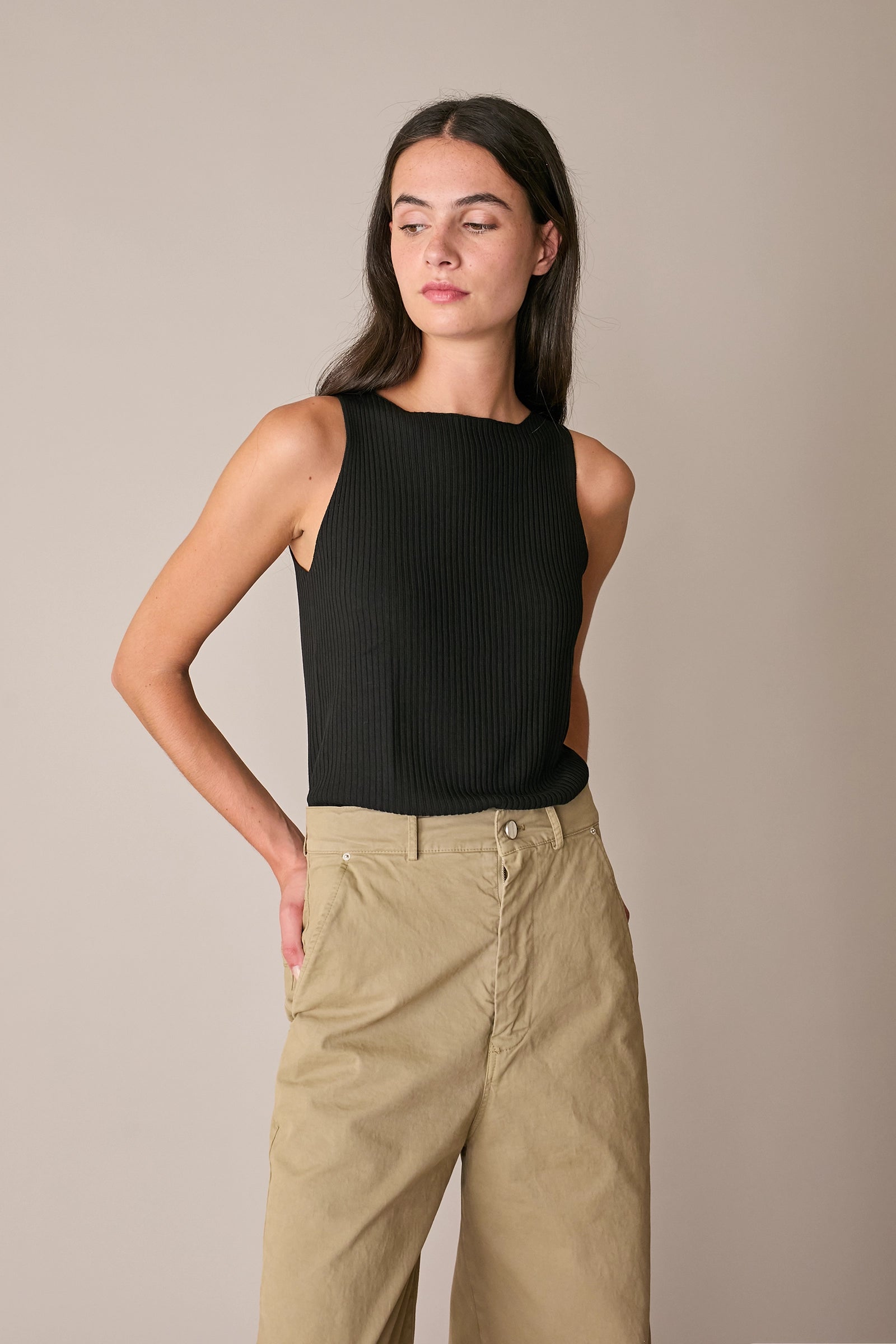Pantaloni in cotone a gamba dritta
