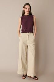 Pantaloni in cotone a gamba dritta