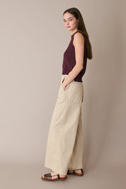 Pantaloni in cotone a gamba dritta