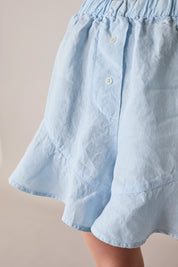Linen shorts with buttons