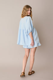 Linen shorts with buttons